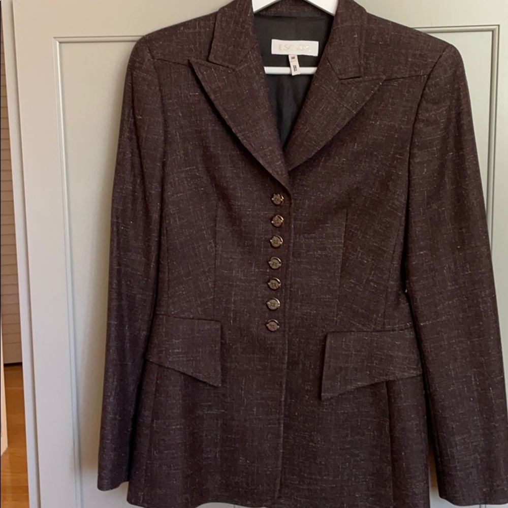 Escada Textured Button Up Blazer - image 1